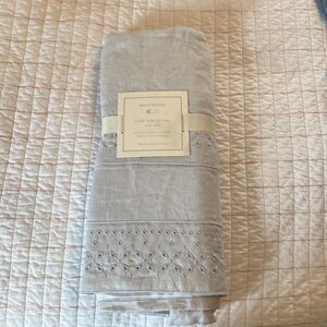 Pottery Barn linen crib skirt